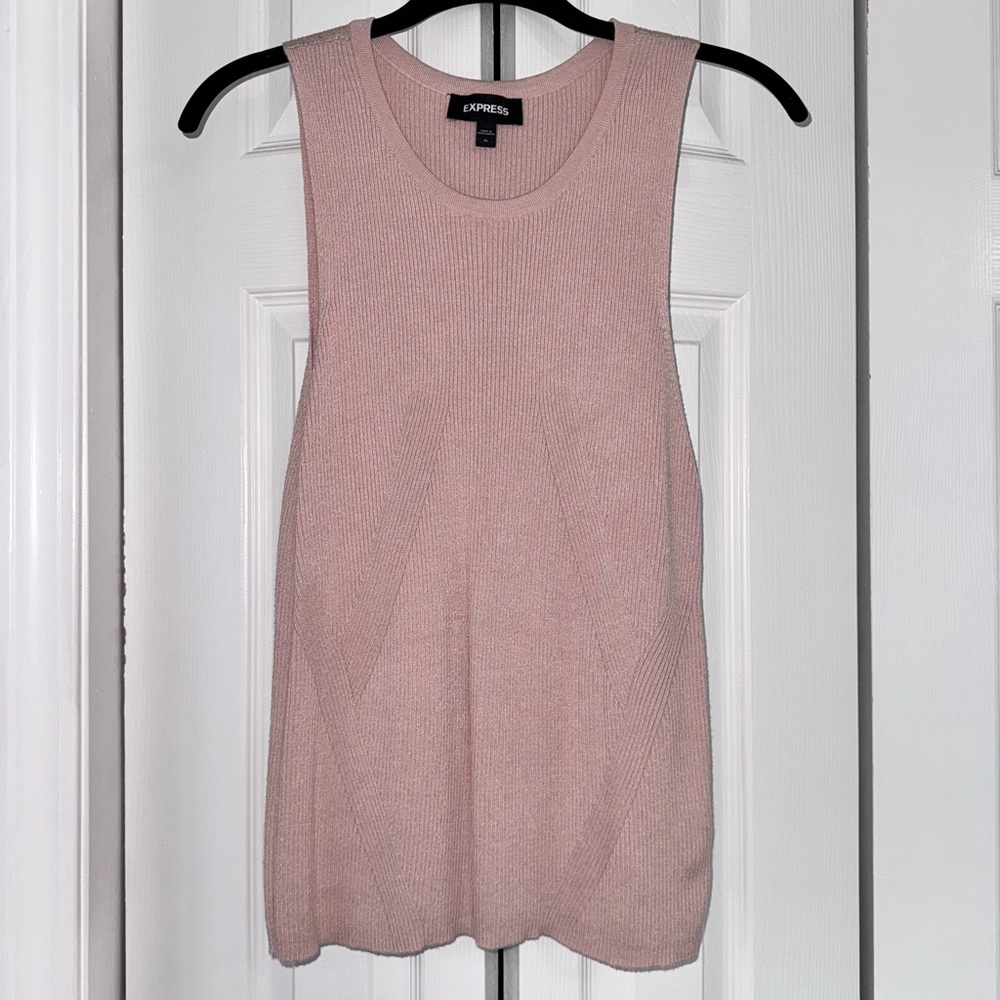 Express Women's Pink Sleeveless Top